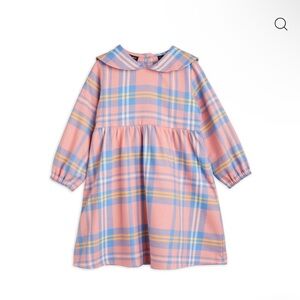 Mini Rodini Pink and Blue Plaid Dress. euro 92/98 flannel